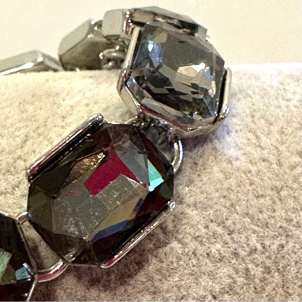 Loft Bracelet, Silver Tone W/ Rectangular Acrylic… - image 6